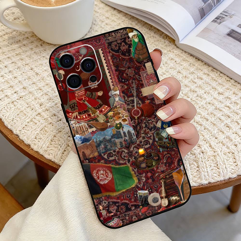 Чехол для телефона с флагом Афганистана Искусство Силиконовый Мягкий Для IPhone 17 16 15 14 13 12 11 X XR Plus Pro Max Plus
