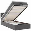 Maison Exclusive - Cadre de lit ottoman avec matelas gris 100x200 cm similicuir