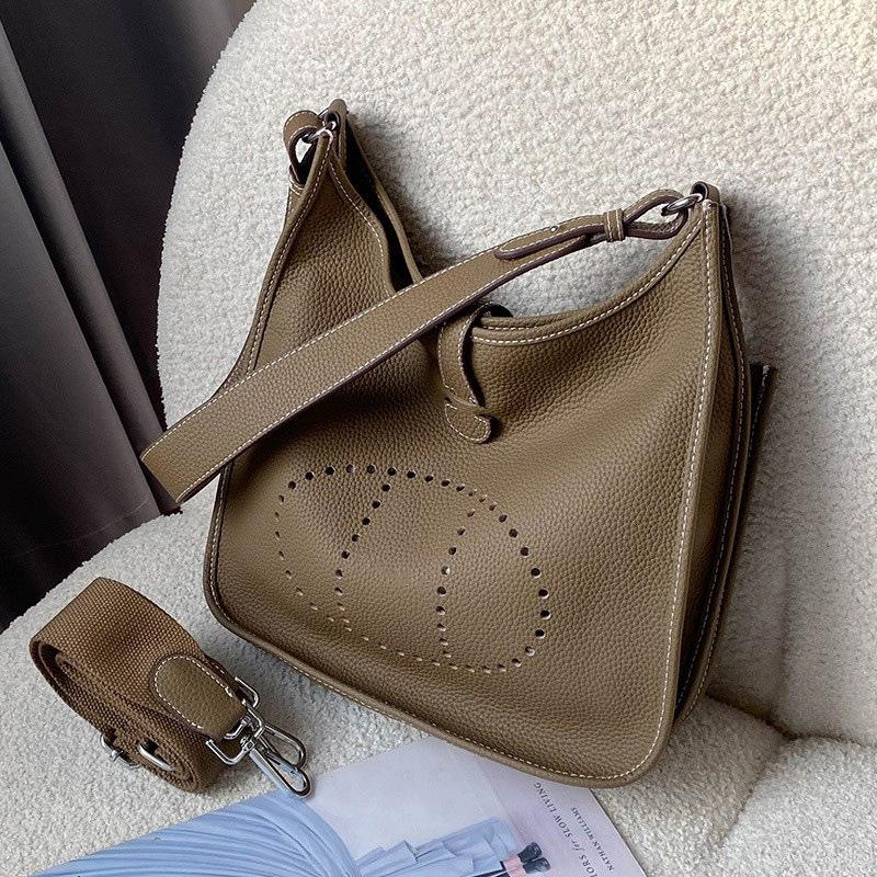 Сумка-тоут Evelyn из натуральной кожи через плечо - Женская сумка из коровьей кожи с широким плечевым ремнем