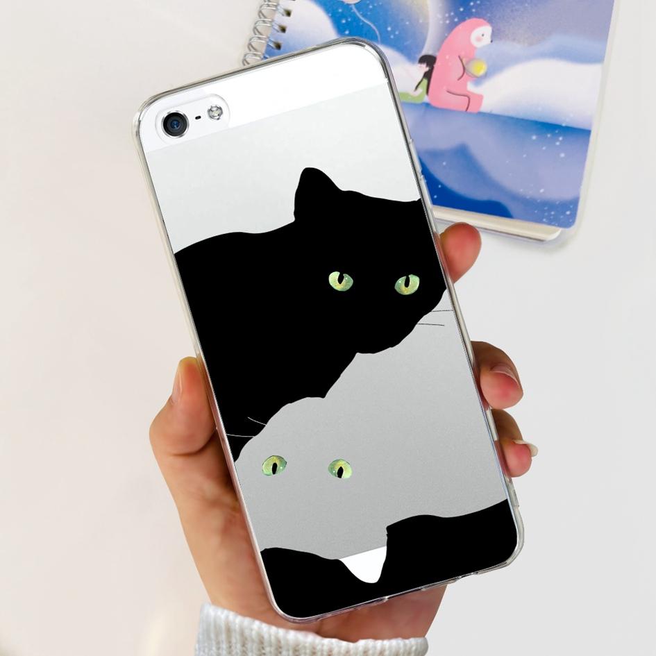 Для iPhone 5 5S SE 2016 Чехол Милый Астронавт Прозрачный Силиконовый Ударопрочный Чехол Для iPhone SE 2020 SE2 Чехол на iPhone5 iPhoneSE Capa