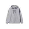 Li Ning Sports Fashion Series Embroidered Logo Fleece Warm Sweatshirt Unisex Sweatshirt Floral-Gray Brick-Gray AWDRB74-2