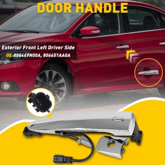 Передний левый (Водитель) Ручка боковой двери для Nissan 2013-2018 Sentra S, SL, SR, SV V