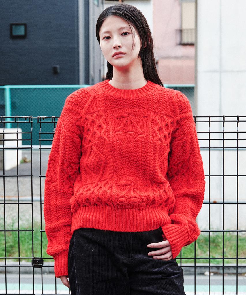 PLAC WOMEN Cherry Cable Knit_2 Colors