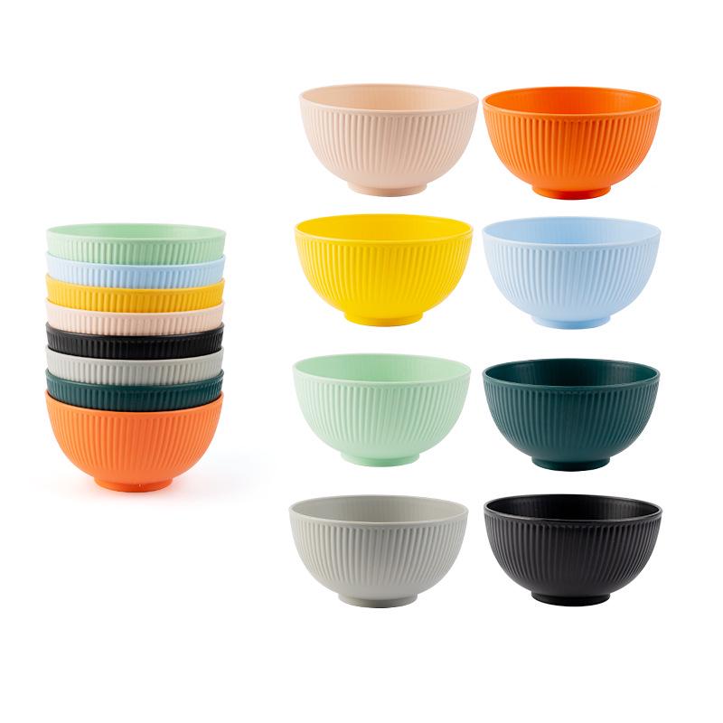 Японская круглая миска 15 см: Подходит для микроволновой печи, Защищен от падений, Идеально для супа, лапши или фруктового салата.