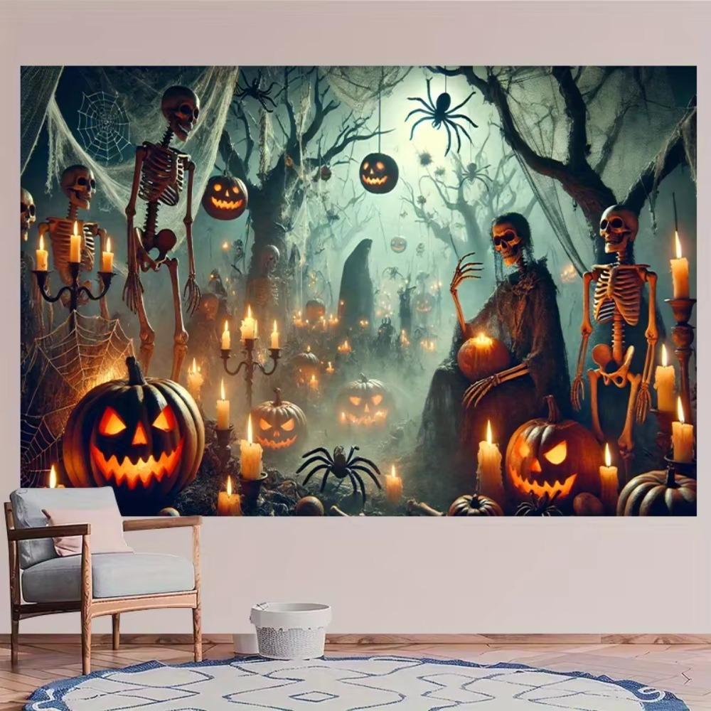 Halloween Pumpkin Lantern Hole Frame Theme Banner Decoration Background Halloween Party Home Decoration Photography Background