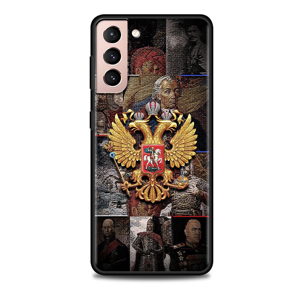 Чехол с российским флагом для Samsung Galaxy S20 FE S21 S22 Ultra S10 Plus S9 S8 S10e S7 Edge, силиконовый чехол, черный мягкий чехол для телефона