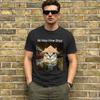 Unisex TShirt Ni Hao Fine Shyt Funny Cat Vintage 100 Cotton Tee Shirt Short Sleeve T Shirts Crew Neck Tops Birthday Present