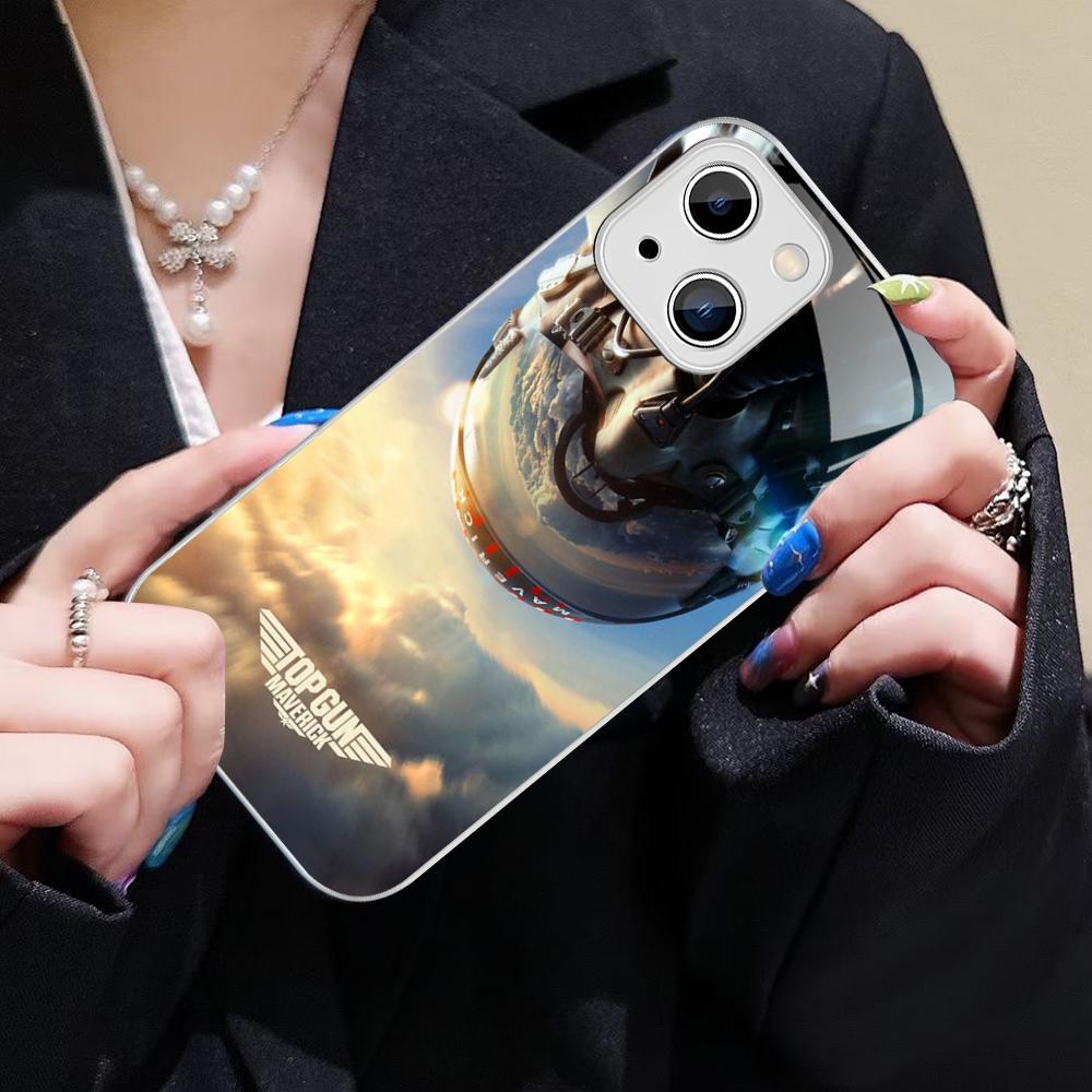 Movie Top Gun Maverick Phone Case For IPhone 14 13 12 Mini 11 Pro XS Max X XR 14 Plus Tempered Glass Cover