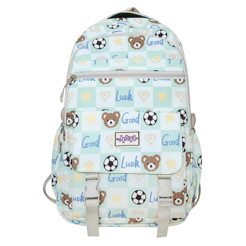 Schoolbag Student School Bag Female Korean Version Cute Cartoon Fashion Printed Backpack High Value Large Capacity Burden Reduction Backpack