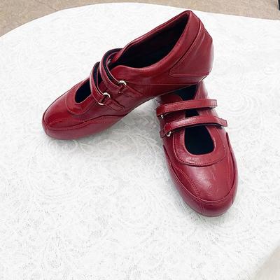 Женская обувь ретро красные туфли Мэри Джейн женские с внутренней платформой повседневные балетки плоские одинарные туфли мода
