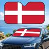 Danish Flag Sun Visor Sun Visor Car Windshield Sunshade UV Protection Reflective Foldable Heat Insulation Cover