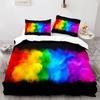 Colorful Rainbow Bedding Set Single Twin Full Queen King Size Rainbow Bed Set 3D Anime