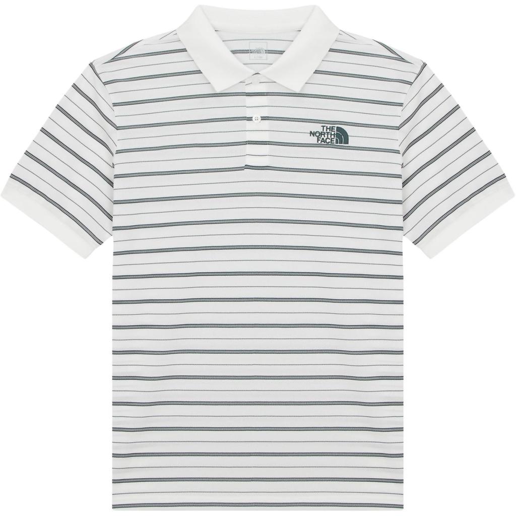 The North Face Mens Cmx Stripe Outdoor Fashion Comfortable Versatile Short Sleeve Polo Shirt Men tops Pine NT7PR05B