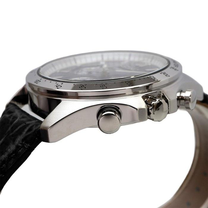 Seiko Мужские кварцевые часы с хронографом SBTR021 Черный кожаный ремешок