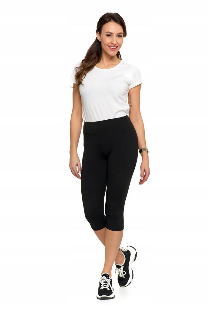 Women's Sports Leggings 3/4 Classic Fit Peach Touch MORAJ S/M black