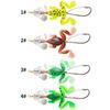 4PCS Frog Soft Baits Shad Soft Lure Jigging Spoon Lure Fishing Lure Bait Prop Topwater Catfish Silicone Artificial Wobblers
