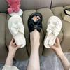 Bow Cool Slippers Women's Summer Wear 2025 New Platform Casual Beach Sandals Fashion with Skirt One-word Drag