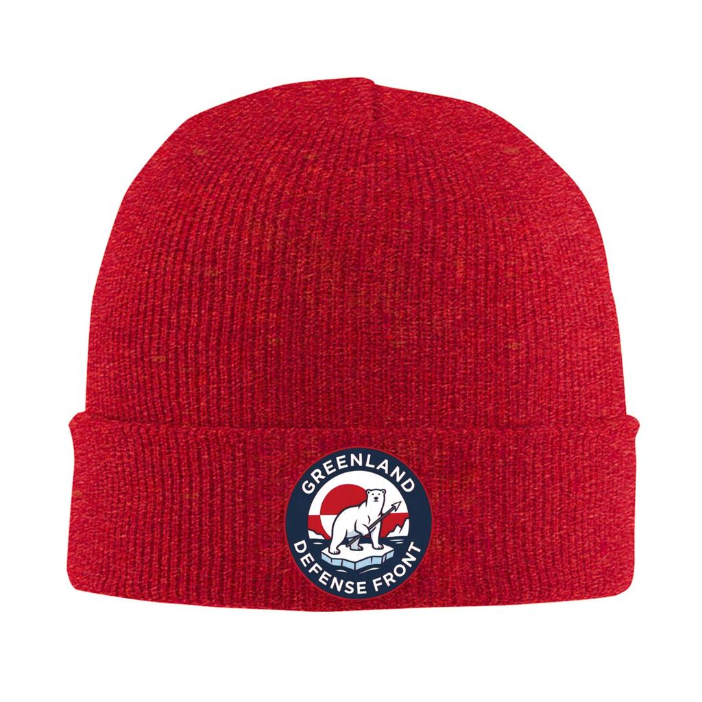 Greenland Defense Front Knitting Hat  Beanie Hats Kpop Elastic Men Women Unisex Bonnet Hats Autumn Winter Y2K Cool Caps Gift