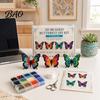 Beaded Animal Figurines 3D Butterfly Craft Kit, Tiny DIY Handmade Art Set Kit with Instruction, Cute 4-Pack Butterflies Beadwork for Beginners,