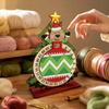 Рождественская смоляная бусина Арт DIY Картина стразами Календарь обратного отсчета, 25 дней Вращающаяся деревянная основа Набор для поделок Украшение на стол 'Рождественская елка' для праздника