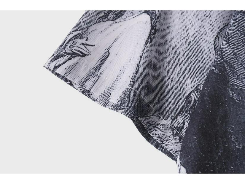 2025 г. Модная свободная мужская гавайская рубашка в японском стиле с цветочным принтом в стиле ретро — с короткими рукавами, красивая и готовая к морю