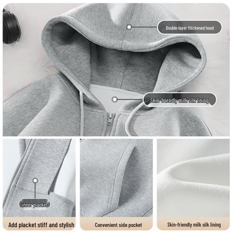 Jeanswest Men's American Letter Hooded Zipper Sweatshirt