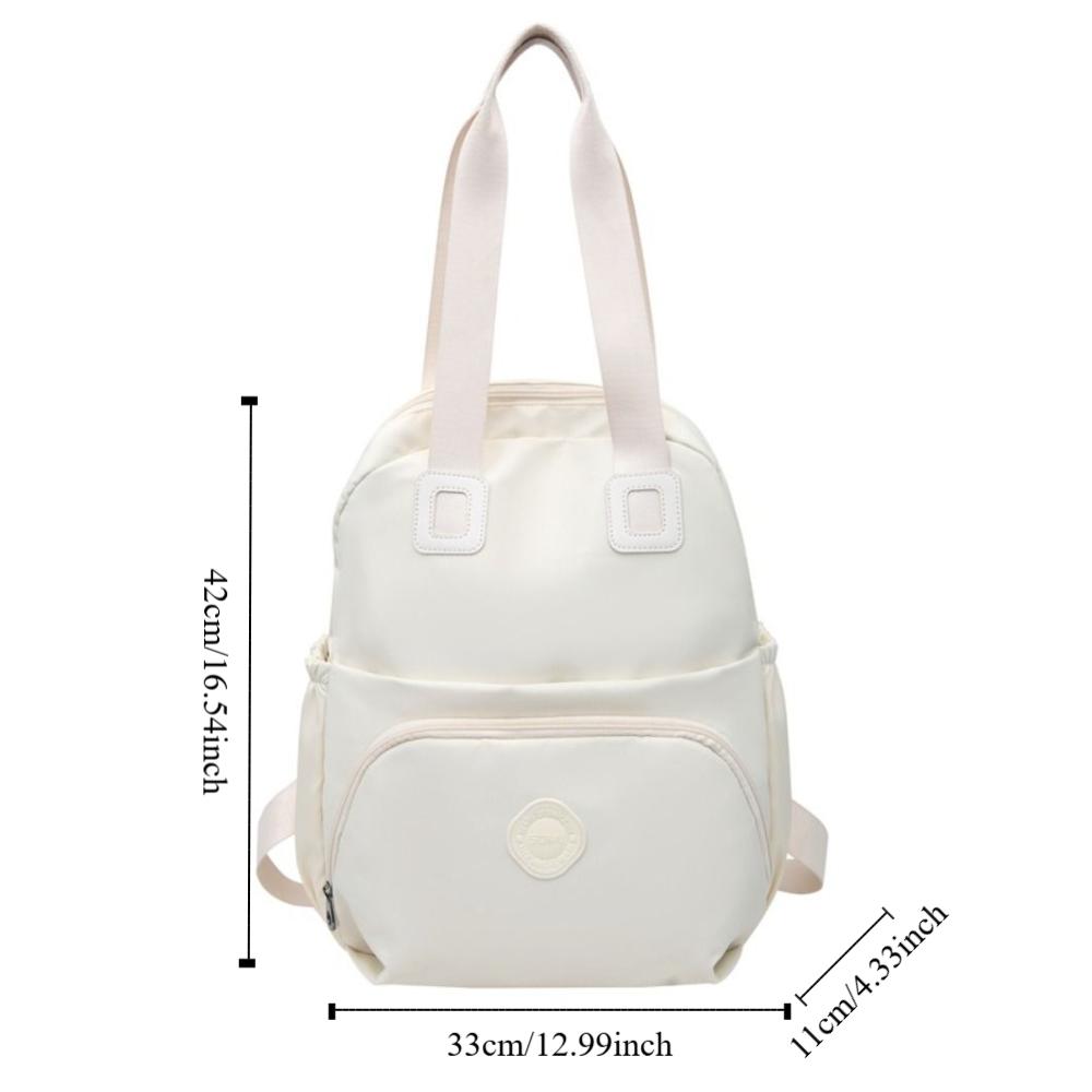 Solid Color Sport Nylon Backpack Korean Style Fitness Bag Cute Travel Shoulder Bag Swimming