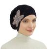 Fashion Women Diamonds Velvet Turban Cap