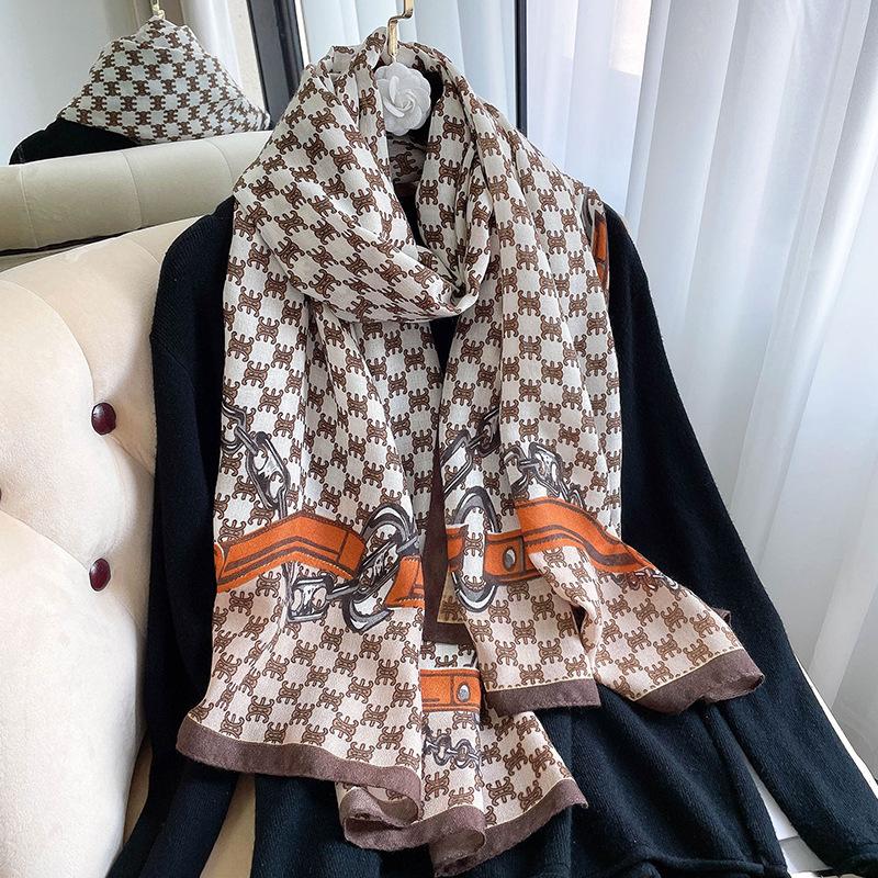 New Fashion Women'S Sunscreen Warm Windproof Cold Long Shawl Four Seasons Scarf Women