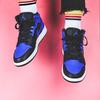 Детские кроссовки Air Jordan 1 Mid GS Hyper Royal Синий Черный Белый 554725-077