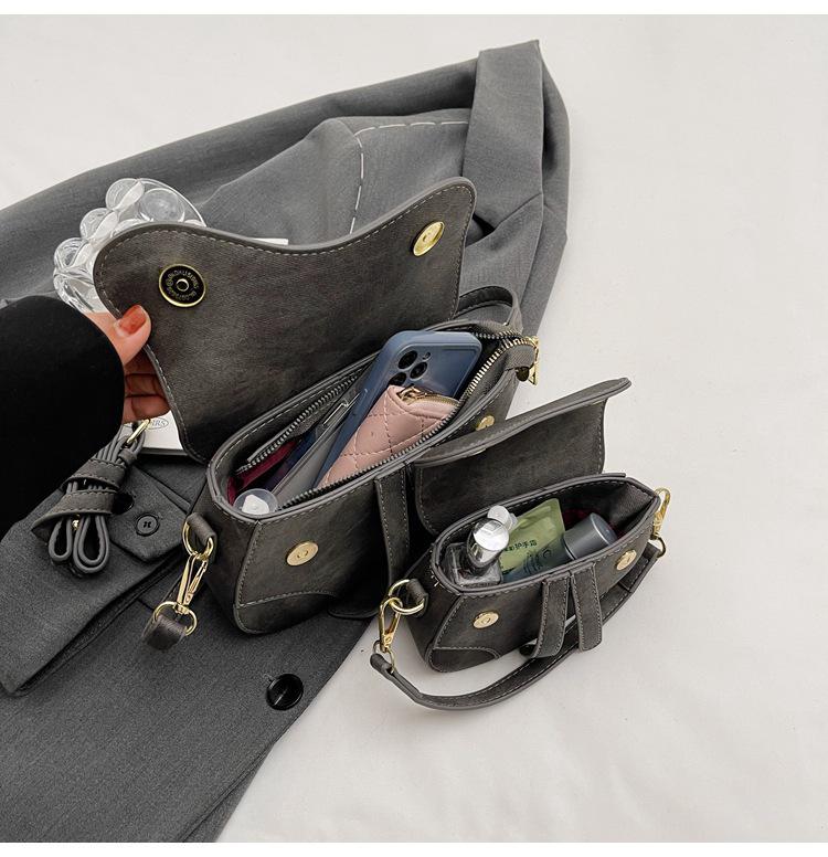 Мини сумка через плечо в ретро стиле: Европейский и американский стиль, дизайн помады с джинсовым принтом