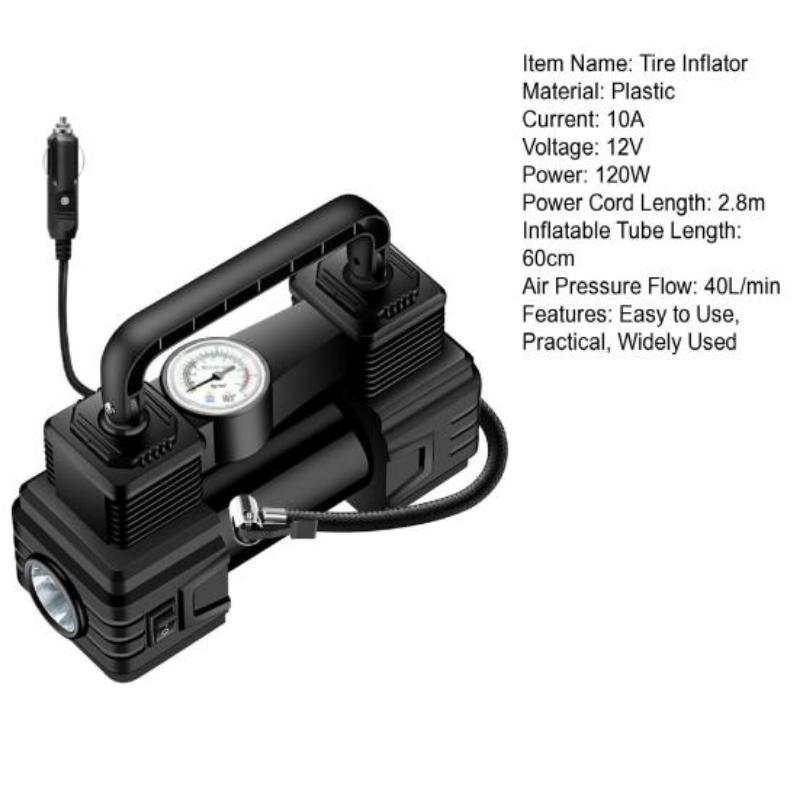 12 В шинный насос портативный атмосферный компрессор с аварийной светодиодной подсветкой цифровой дисплей воздушный насос автоматический шинный насос