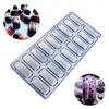 Поликарбонатная форма для шоколада 18 ячеек овальной формы форма для конфет, пралине и кондитерских изделий инструмент для выпечки кухонные принадлежности