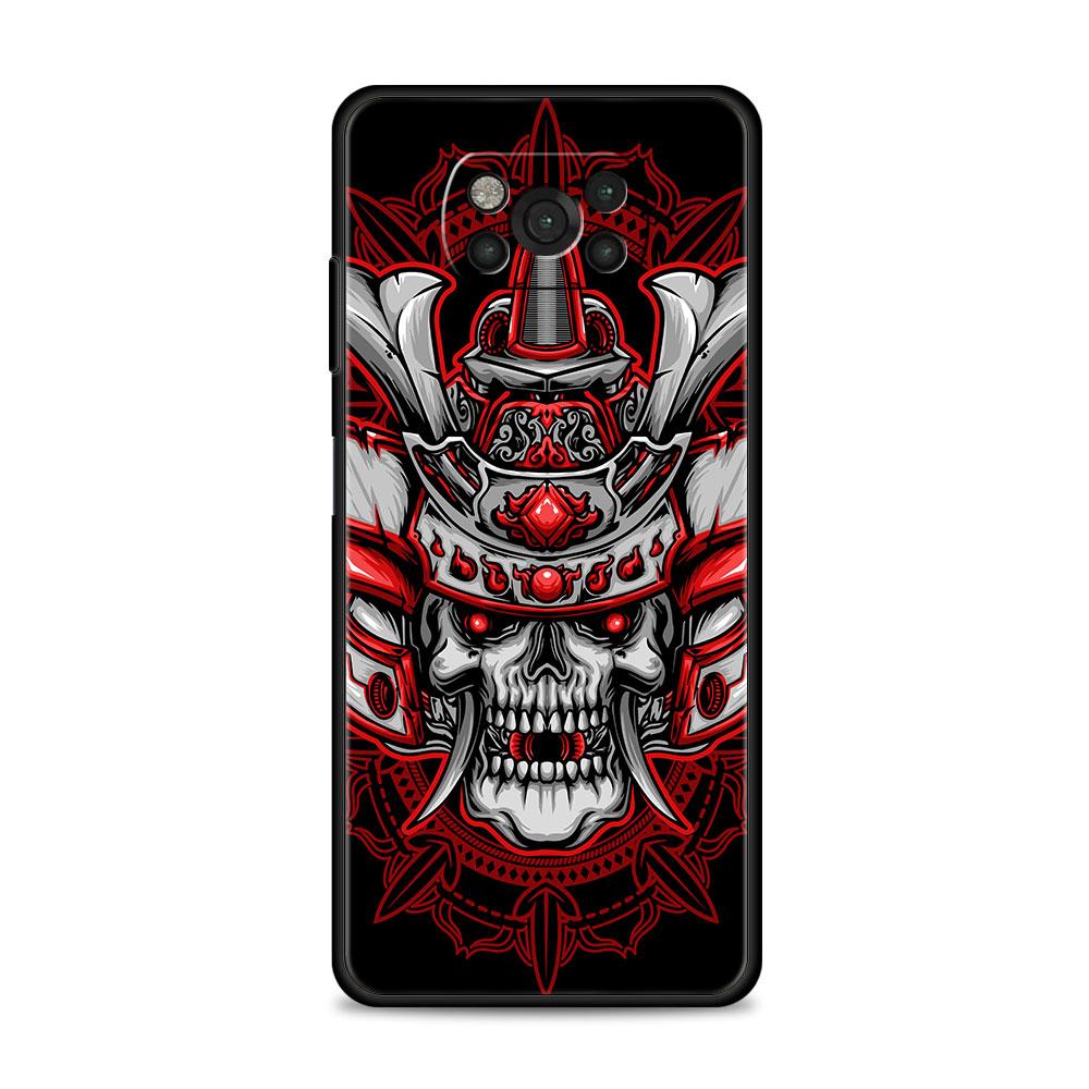 Чехол для Xiaomi Poco X3 X4 NFC M3 M4 Pro 5G Mi 11 lite 11T 9T 12 10T 11E Note10, чехол для телефона, японская маска самурая Oni
