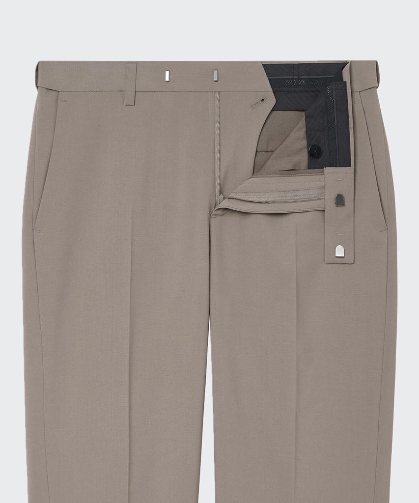 MUSINSA STANDARD [Cooltandard] Tapered Hidden Banding Crop Slacks [Dusty Beige]
