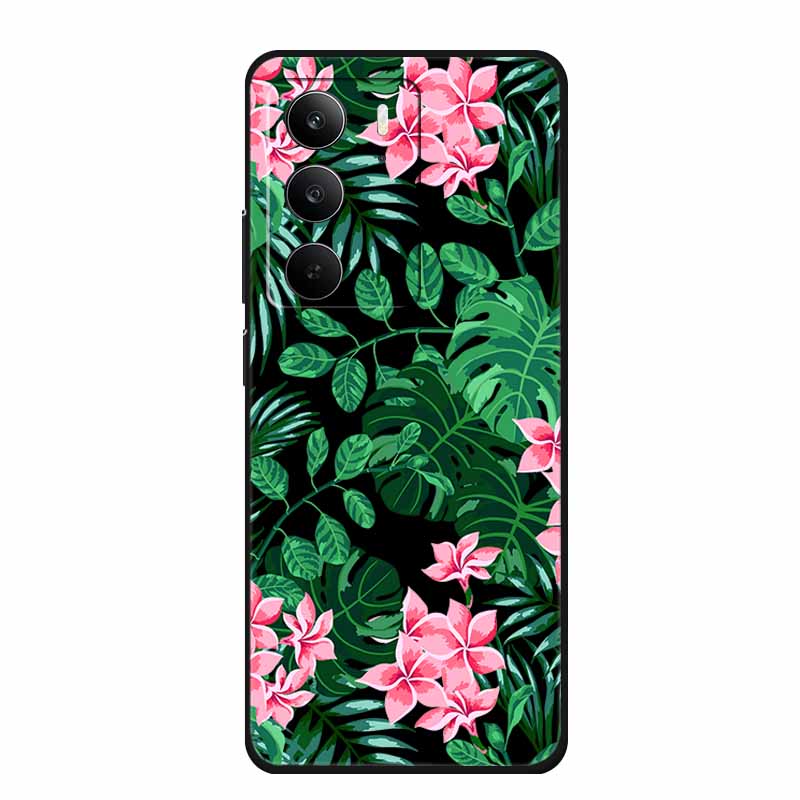 Для Realme Narzo 80 Lite 5G Чехол Narzo80 Lite Чехол Мультяшный Кот ТПУ Черный Силикон Мягкий Чехол для Телефона Для Realme Narzo 80Lite Funda