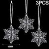 Clear Acrylic Snowflake Ornaments Christmas Tree Decorations Winter Wonderland Party Star Snowflake Icicle Shaped Crystal Decor
