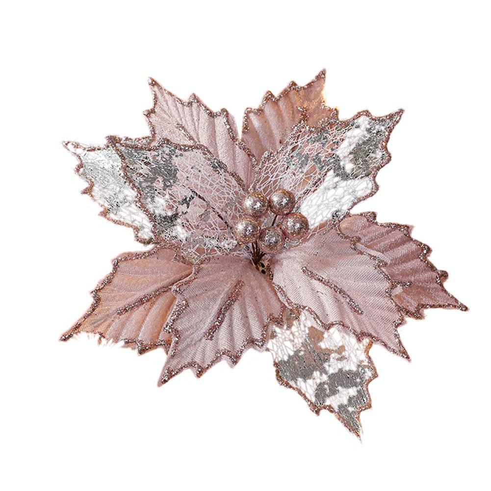 Maple Leaf Decorations Simulated Christmas Flower Fabric Material