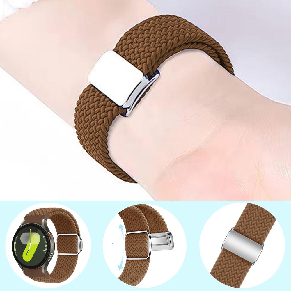 Для Samsung Galaxy Watch FE 40мм/Watch7/6/6 Classic/5/5 Active/5 Pro/4/4 Classic/4 Active Плетеный ремешок для часов Магнитный ремешок