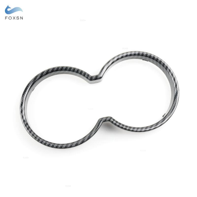 Автомобильная текстура из углеродного волокна, центральный держатель для чашки с водой, накладка, рамка, наклейка для Porsche Macan 2014 2015 2016 2017