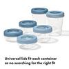 OXO Twist Stack and Freezer for Food Storage and Meal with Containers, 2-Piece Set, 592ml, Microwave, Dishwasher, Safe, Prep, Gaskets, Stackable.