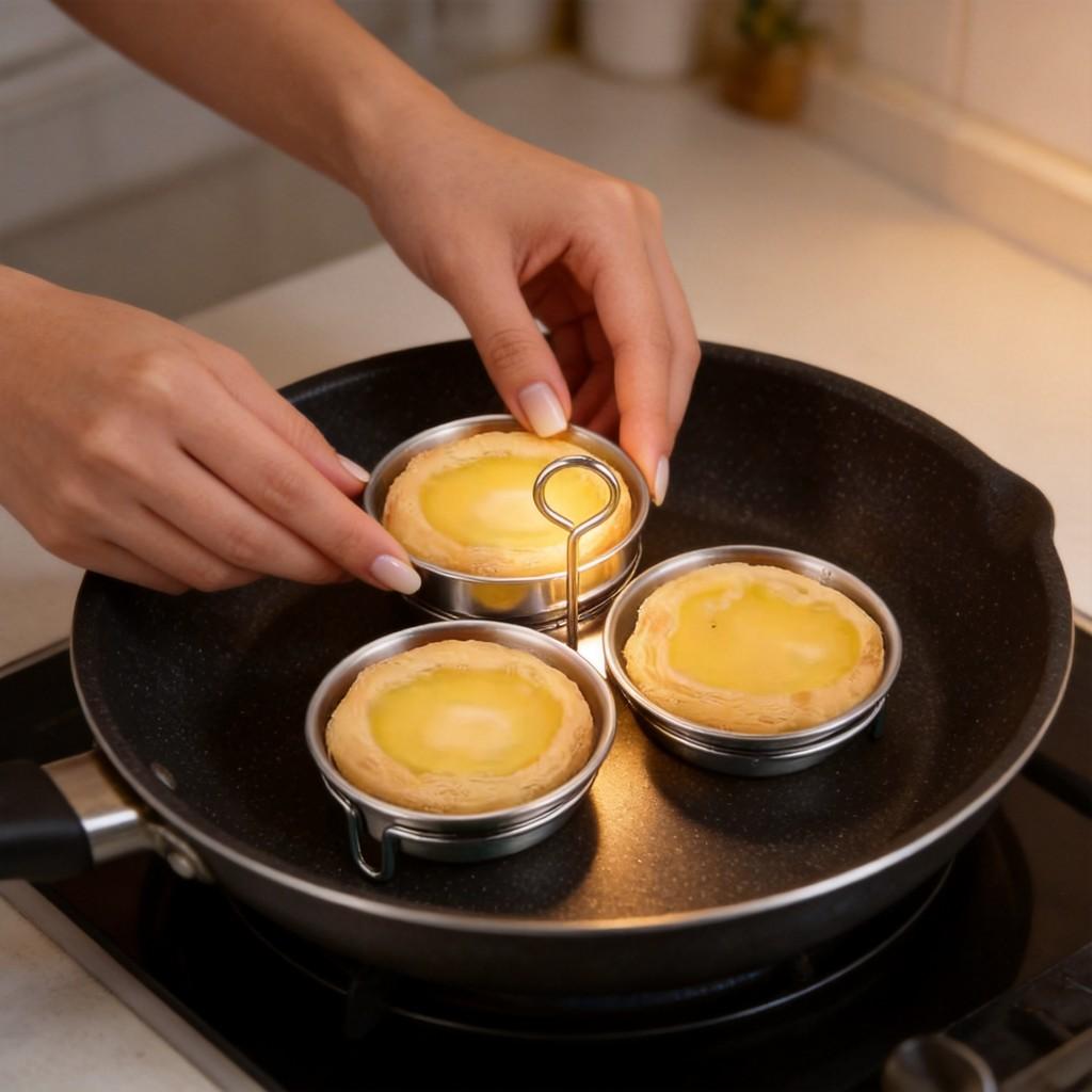 Stainless Steel Heartshaped Egg Cooker With 3in1 Steaming Insert For Home Breakfast Preparation