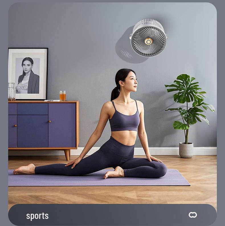 5-Speed Vertical Electric Fan for Home, Office, or Camping - Wall-Mounted & Ceiling Compatible