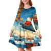 Girls' Princess Dress - Long Sleeve A-Line T-Shirt Dress Christmas Day