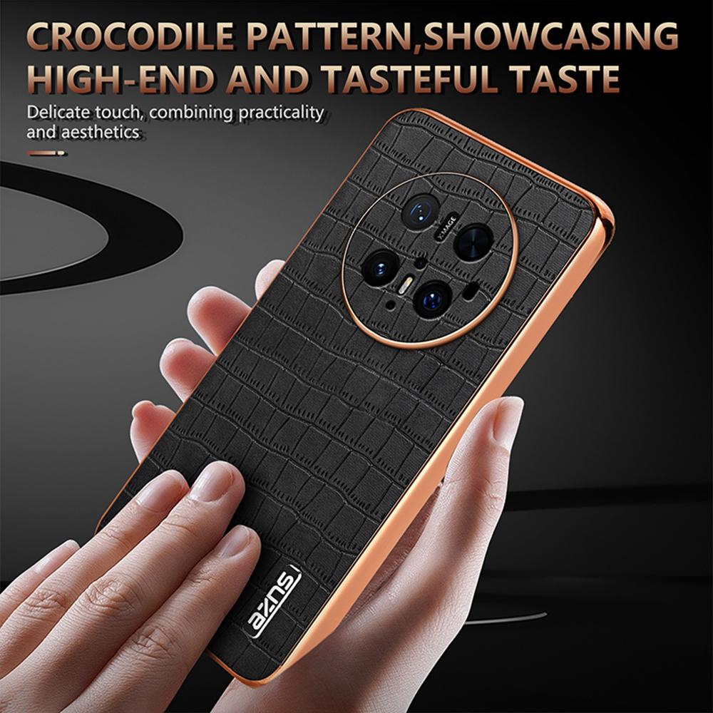 AZNS For Huawei Mate 70 Pro/70 Pro+ Case Electroplating Crocodile Texture PU+TPU Phone Cover