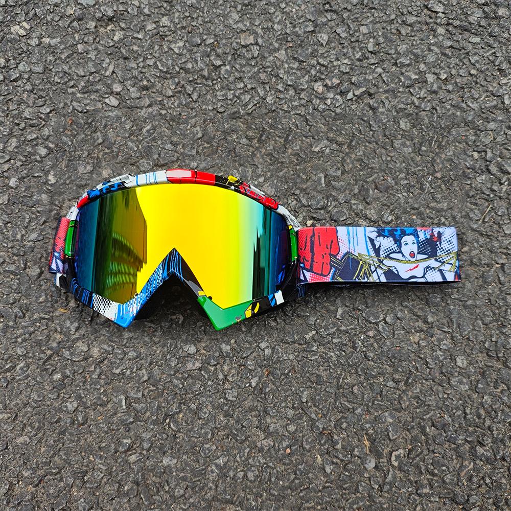 2025 Мотоциклетные лыжные очки Очки для езды на велосипеде Персонализированные печатные лыжные очки Ветрозащитный вентилируемый антибликовый очки