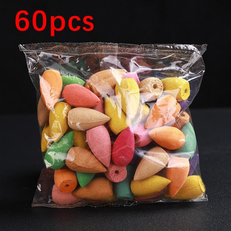 30/60/100 шт. смешанные конусы для благовоний, используемые для уда, обратная пуля, курильница с обратным потоком, конус, запах, смесь благовоний, ароматерапия