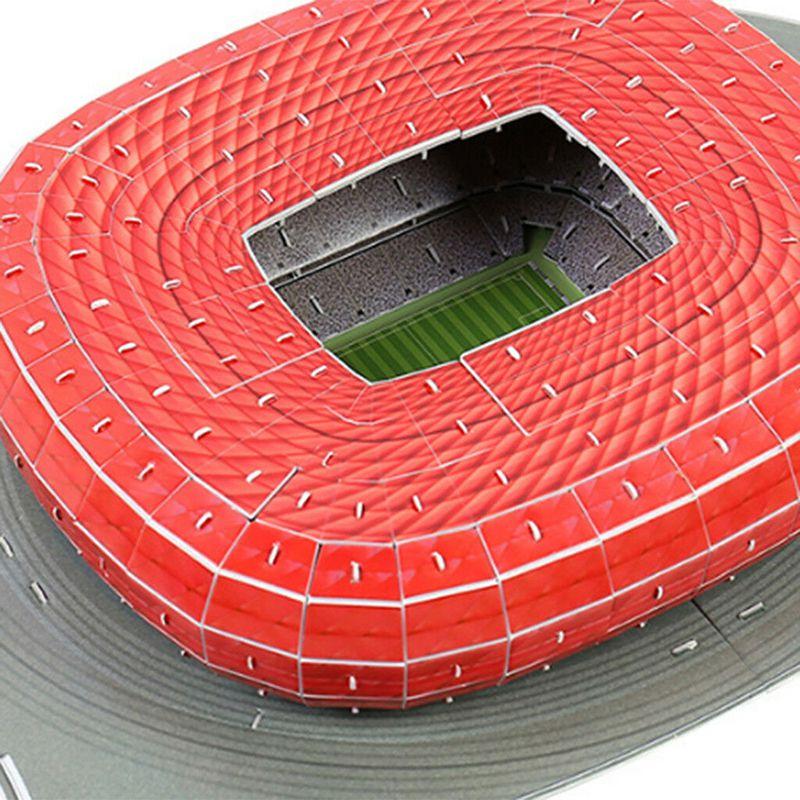 Изысканный 3D-пазл Модель футбольного поля Allianz Arena в Мюнхене Ручная работа Игрушка для энтузиастов