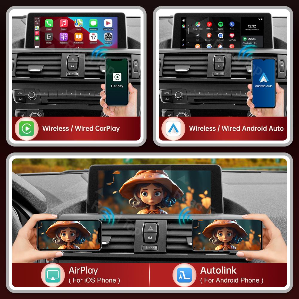 Road Top Wireless Carplay Retrofit Kit Decoder for BMW 1 2 3 4 Series With NBT EVO System F20 F21 F22 F23 F45 CarPlay Module