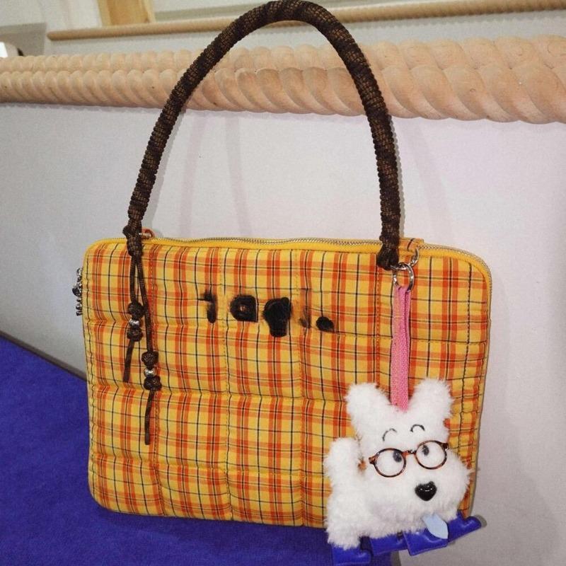 Женская сумка через плечо Hand Bill, плетеная, с небольшой вышивкой, с бисером, устойчивая к падениям, сумка для компьютера, сумка для ноутбука